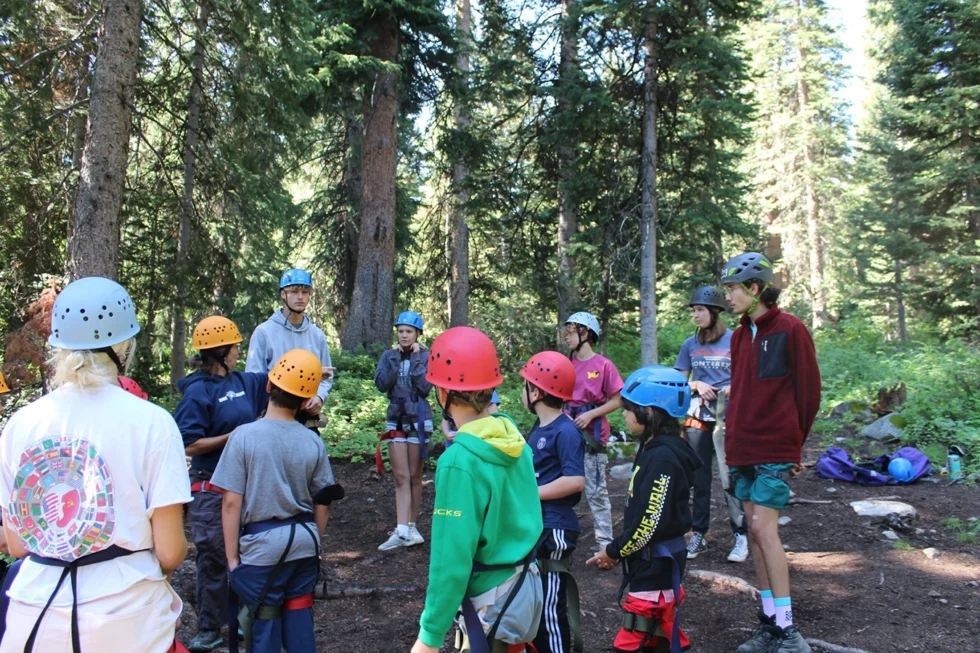Campers prepared for climbing at Camp Tuttle