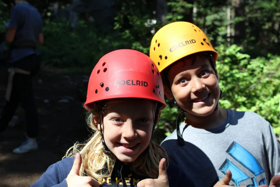 Climbers smiling at Camp Tuttle